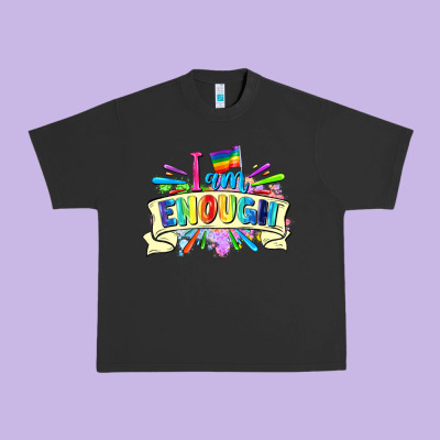 I Am Enough Urban Heavy Tee Designed By Fadigitalartstudio