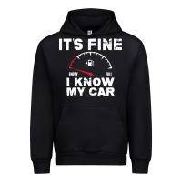 Black Empty gas gauge it’s fine i know my car low fuel joke Urban Hoodie - linhVisuals