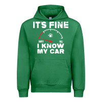 Emerald Empty gas gauge it’s fine i know my car low fuel joke Urban Hoodie - linhVisuals