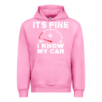 Fuchsia Pink Empty gas gauge it’s fine i know my car low fuel joke Urban Hoodie - linhVisuals