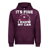 Mauve Wine Empty gas gauge it’s fine i know my car low fuel joke Urban Hoodie - linhVisuals