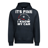 Navy Empty gas gauge it’s fine i know my car low fuel joke Urban Hoodie - linhVisuals
