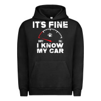 Pigment Black Empty gas gauge it’s fine i know my car low fuel joke Urban Hoodie - linhVisuals