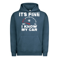 Pigment Midnight Navy Empty gas gauge it’s fine i know my car low fuel joke Urban Hoodie - linhVisuals