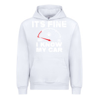 White Empty gas gauge it’s fine i know my car low fuel joke Urban Hoodie - linhVisuals