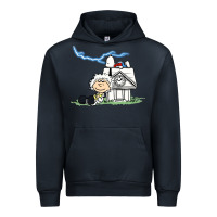 Navy back to the peanuts Urban Hoodie - linhVisuals