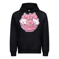 Black kawaii cat ramen   cute gift Urban Hoodie - linhVisuals