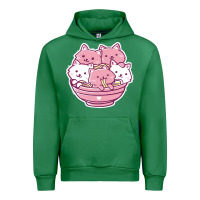 Emerald kawaii cat ramen   cute gift Urban Hoodie - linhVisuals