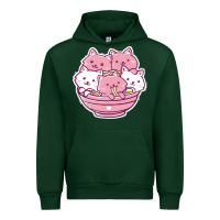 Forest Green kawaii cat ramen   cute gift Urban Hoodie - linhVisuals
