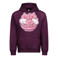 Mauve Wine kawaii cat ramen   cute gift Urban Hoodie - linhVisuals