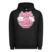 Pigment Black kawaii cat ramen   cute gift Urban Hoodie - linhVisuals