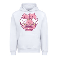 White kawaii cat ramen   cute gift Urban Hoodie - linhVisuals