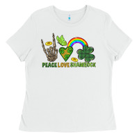 Peace Love Shamrock  St. Patrick's Day Ladies Tee | Teevron
