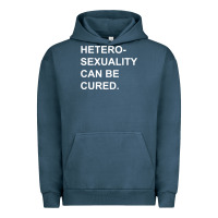 Pigment Midnight Navy newheterosexuality can be cured Urban Hoodie - linhVisuals