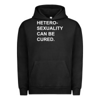 Pigment Black newheterosexuality can be cured Urban Hoodie - linhVisuals