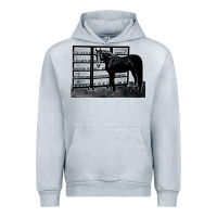Heather Grey beautiful jim key  performing horse Urban Hoodie - linhVisuals