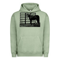 Pigment Oil Green beautiful jim key  performing horse Urban Hoodie - linhVisuals