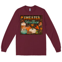 Burgundy sweater weather tumbler Long Sleeve Tee - BundleAndBundleShop