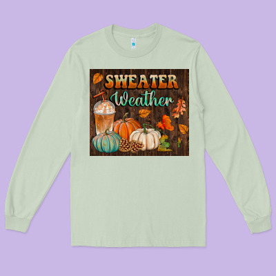 Sweater Weather Tumbler Long Sleeve Tee Designed By Bundleandbundleshop