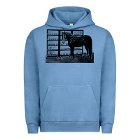Pigment Pebble Blue beautiful jim key  performing horse Urban Hoodie - linhVisuals