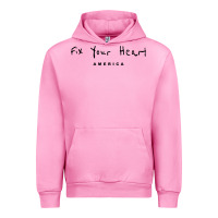 Fuchsia Pink Fix your heart america Urban Hoodie - linhVisuals