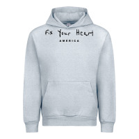 Heather Grey Fix your heart america Urban Hoodie - linhVisuals