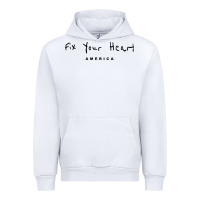 White Fix your heart america Urban Hoodie - linhVisuals