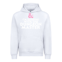 White I'm sleeping with the dungeon master Urban Hoodie - linhVisuals