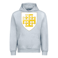 Heather Grey arms of the kingdom of jerusalem Urban Hoodie - linhVisuals