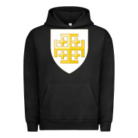 Pigment Black arms of the kingdom of jerusalem Urban Hoodie - linhVisuals