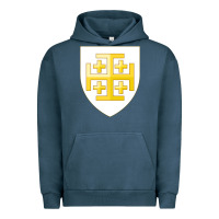 Pigment Midnight Navy arms of the kingdom of jerusalem Urban Hoodie - linhVisuals