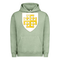 Pigment Oil Green arms of the kingdom of jerusalem Urban Hoodie - linhVisuals