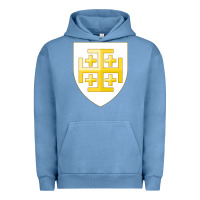 Pigment Pebble Blue arms of the kingdom of jerusalem Urban Hoodie - linhVisuals
