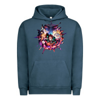 Pigment Midnight Navy kimetsu no yaibathe hinokami chronicles Urban Hoodie - linhVisuals