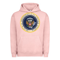 Pigment Salmon fake presidential seal Urban Hoodie - linhVisuals
