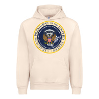 Sandshell fake presidential seal Urban Hoodie - linhVisuals