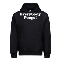 Black everybody poops Urban Hoodie - linhVisuals