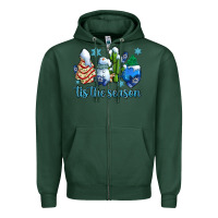 Sports Green tis the season christmas tree  cake winter and snowman Zipper Hoodie - AdoDesignShop