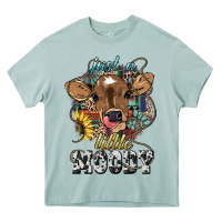 Arona Just a little moody baby cow Heavy Core Tee - HowdyJamesFarm
