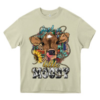 Mossy Just a little moody baby cow Heavy Core Tee - HowdyJamesFarm