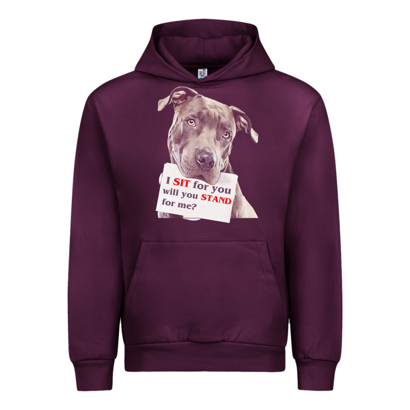 Pitbull T  Shirt I Sit For You Will You Stand For Me T  Shirt Urban Hoodie by linhVisuals | Teevron