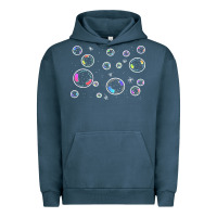 Pigment Midnight Navy bubbles t  shirt bubbles t  shirt Urban Hoodie - linhVisuals
