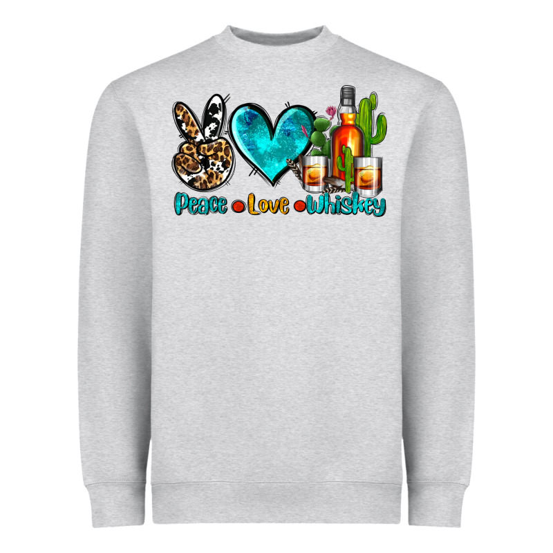 Peace Love Whiskey Heavyweight Sweatshirt by AdoDesignShop | Teevron