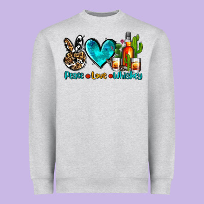 Peace Love Whiskey Heavyweight Sweatshirt Designed By Adodesignshop