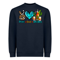 Navy peace love whiskey Heavyweight Sweatshirt - AdoDesignShop