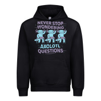 Black axolotl questions Urban Hoodie - linhVisuals