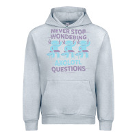 Heather Grey axolotl questions Urban Hoodie - linhVisuals