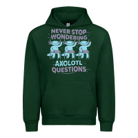 Forest Green axolotl questions Urban Hoodie - linhVisuals