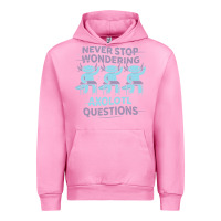 Fuchsia Pink axolotl questions Urban Hoodie - linhVisuals