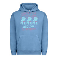 Pigment Pebble Blue axolotl questions Urban Hoodie - linhVisuals